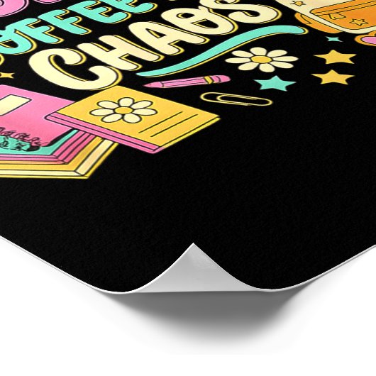 Funny 67 Days Of Coffee Retro Teacher Humor Poster (Ecke)