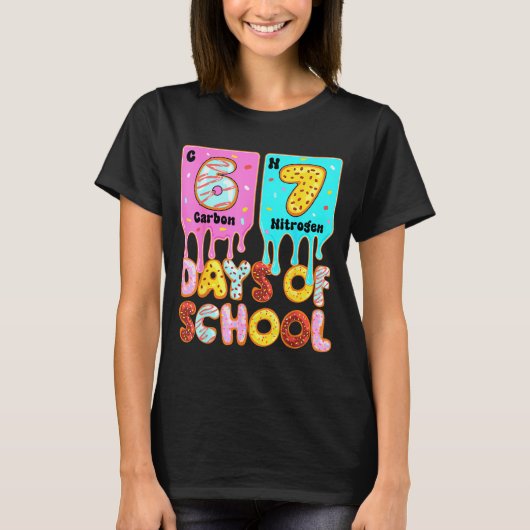 Funny 67 Days Of School Meme Periodic Table Drip G T-Shirt (Vorderseite)