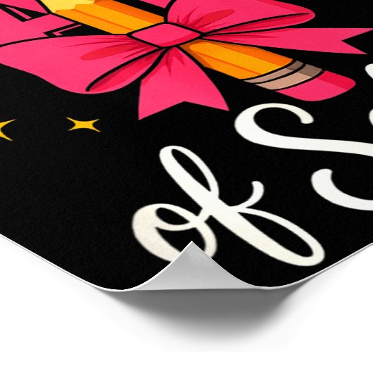 Funny 67 Days Of School Pencil Bow Design  Poster (Ecke)