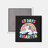 Funny 67 Days Smarter Unicorn Six Seven Boy Girl T Magnet (Vorderseite/Rückseite)