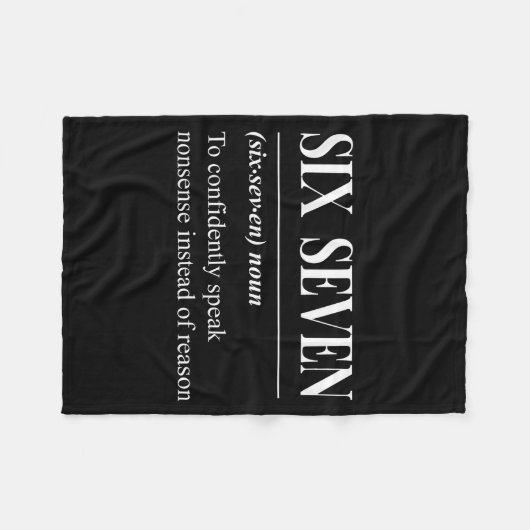 Funny 67 Definition The Meaning Of 67 Meme Six Sev Fleecedecke (Vorderseite (Horizontal))