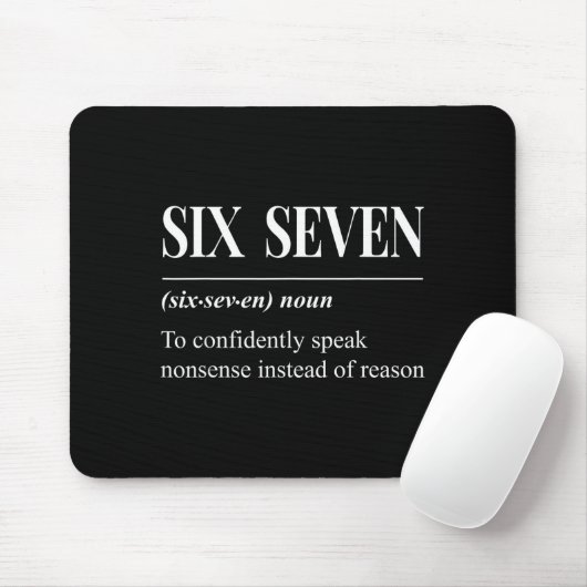 Funny 67 Definition The Meaning Of 67 Meme Six Sev Mousepad (Mit Mouse)