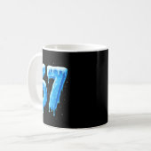 Funny 67 Drip Cold Ice Winter Season Six Seven Sno Kaffeetasse (Vorderseite Links)
