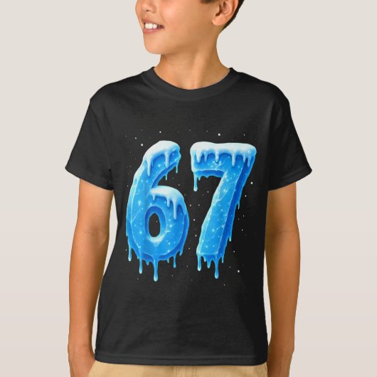 Funny 67 Drip Cold Ice Winter Season Six Seven Sno T-Shirt (Vorderseite)