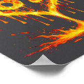 Funny 67 Flames Heart Love Six Seven Meme Celebrat Poster (Ecke)