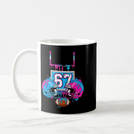 Funny 67 Football Ice Cream Drip 67th Srts Men &am Kaffeetasse (Links)