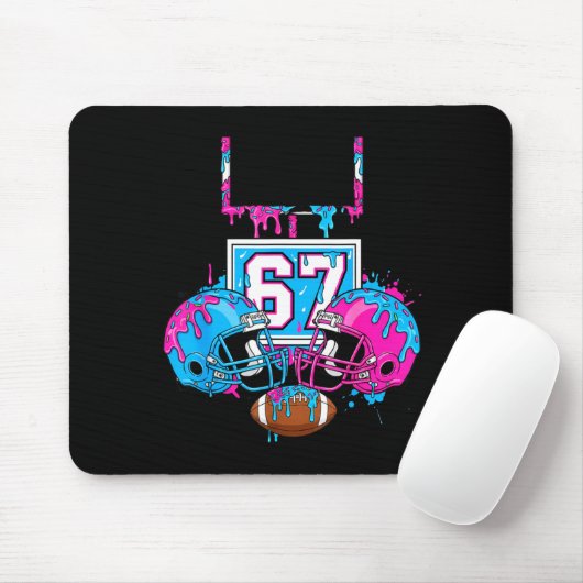 Funny 67 Football Ice Cream Drip 67th Srts Men &am Mousepad (Mit Mouse)