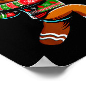 Funny 67 Gingerbread Man Playing Baseball Christma Poster (Ecke)