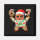 Funny 67 Gingerbread Six Seven Ice Cream Drip Chri Magnet (Vorne)