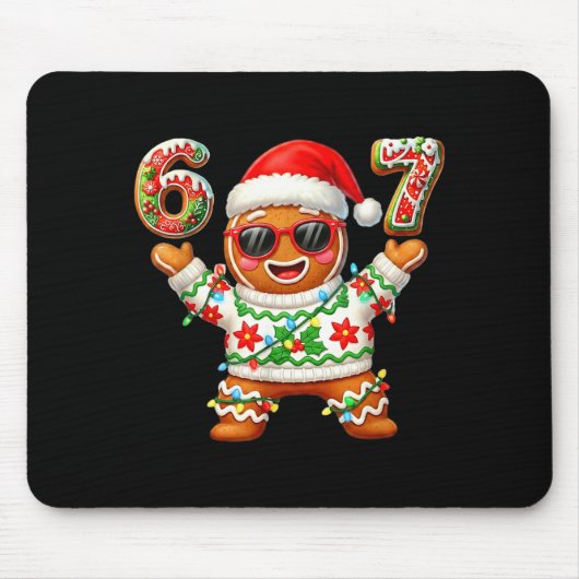 Funny 67 Gingerbread Six Seven Ice Cream Drip Chri Mousepad (Vorne)
