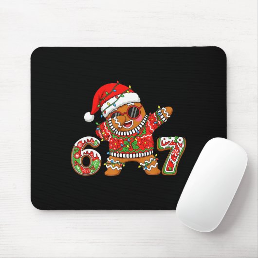 Funny 67 Gingerbread Six Seven Ice Cream Drip Chri Mousepad (Mit Mouse)