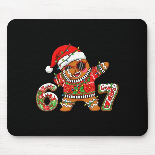 Funny 67 Gingerbread Six Seven Ice Cream Drip Chri Mousepad (Vorne)