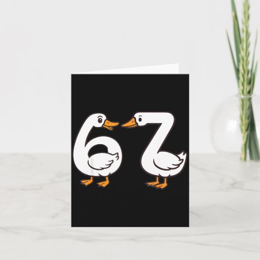 Funny 67 Goose Silly Brain Rot Teacher Gen Alpha S Karte (Vorderseite)