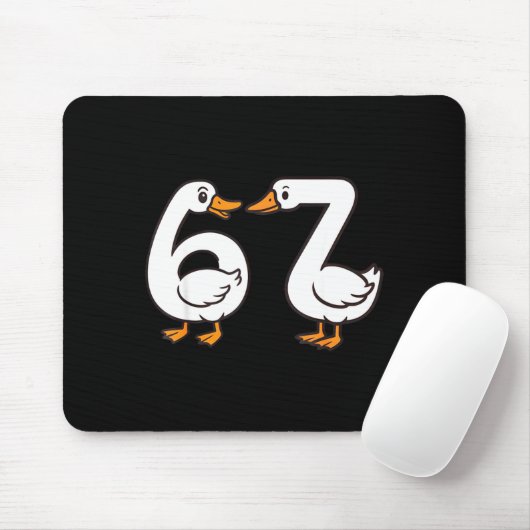 Funny 67 Goose Silly Brain Rot Teacher Gen Alpha S Mousepad (Mit Mouse)
