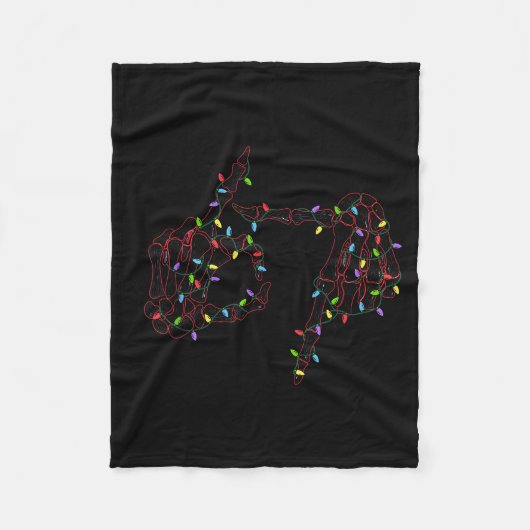 Funny 67 Hand Six Seven Meme Brainrot Christmas Xm Fleecedecke (Vorderseite)