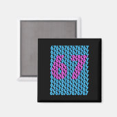 Funny 67 Hidden 6 7 Meme Middle School 6 7 Funny 6 Magnet (Vorderseite/Rückseite)