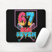 Funny 67 Ice Cream Drip Baseball Six Seven Gift Fo Mousepad (Mit Mouse)