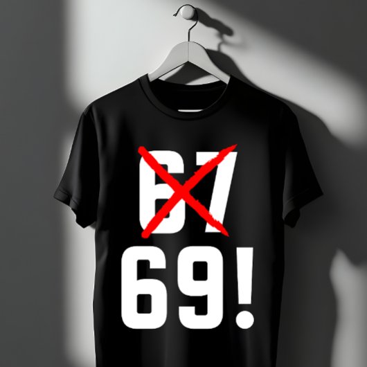 Funny 67 Joke | Sarcastic Minimalist Humor Gift T-Shirt