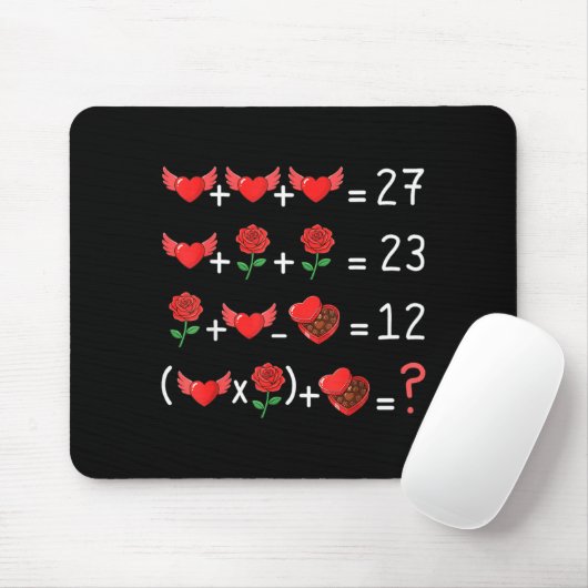Funny 67 Math Teacher Valentine Math Teacher Women Mousepad (Mit Mouse)