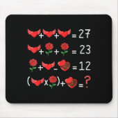 Funny 67 Math Teacher Valentine Math Teacher Women Mousepad (Vorne)
