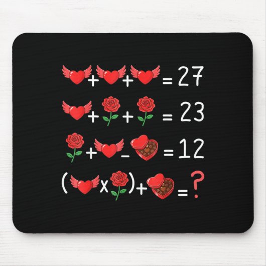 Funny 67 Math Teacher Valentine Math Teacher Women Mousepad (Vorne)