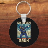 Funny 67 Meme 6 7 Six Seven Liceman Lice Officer R Schlüsselanhänger (Vorderseite)
