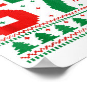 Funny 67 Meme 6 7 Ugly Sweater Christmas Kids Men Poster (Ecke)