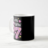 Funny 67 Meme 7th Birthday Girl I Was 6 Now I'm 7  Kaffeetasse (Vorderseite Links)