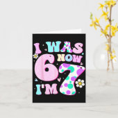 Funny 67 Meme 7th Birthday Girl I Was 6 Now I'm 7  Karte (Gelbe Blume)