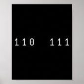 Funny 67 Meme Binary Code Computer Science Nerd Sl Poster (Vorne)