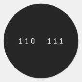 Funny 67 Meme Binary Code Computer Science Nerd Sl Runder Aufkleber (Vorderseite)