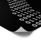 Funny 67 Meme Binary Code Tech Geek Digital Six Se Poster (Ecke)