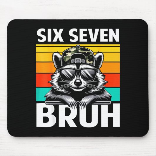 Funny 67 Meme Boys Kids Camo Hat Six Seven Bruh Ra Mousepad (Vorne)