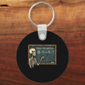 Funny 67 Meme Brainrot Joke Halloween Skeleton Mat Schlüsselanhänger (Vorderseite)