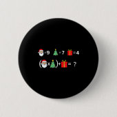 Funny 67 Meme Christmas Math Teacher Santa Six Sev Button (Vorderseite)