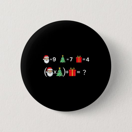 Funny 67 Meme Christmas Math Teacher Santa Six Sev Button (Vorderseite)