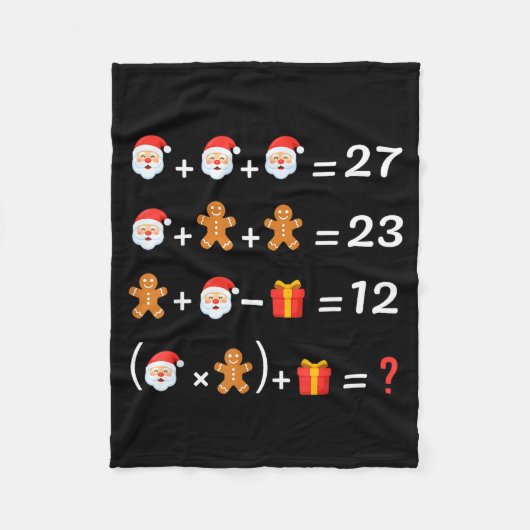 Funny 67 Meme Christmas Math Teacher Santa Six Sev Fleecedecke (Vorderseite)