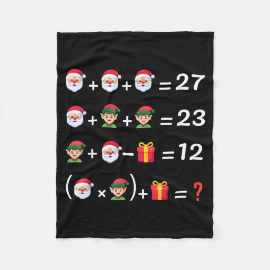 Funny 67 Meme Christmas Math Teacher Santa Six Sev Fleecedecke (Vorderseite)