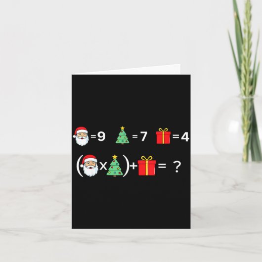 Funny 67 Meme Christmas Math Teacher Santa Six Sev Karte (Vorderseite)