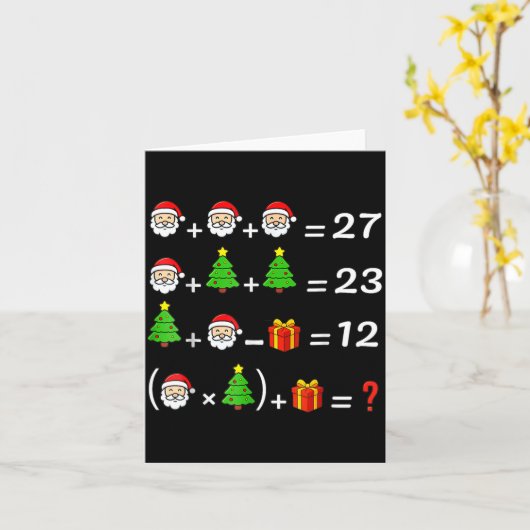 Funny 67 Meme Christmas Math Teacher Santa Six Sev Karte (Gelbe Blume)