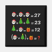 Funny 67 Meme Christmas Math Teacher Santa Six Sev Magnet (Vorne)