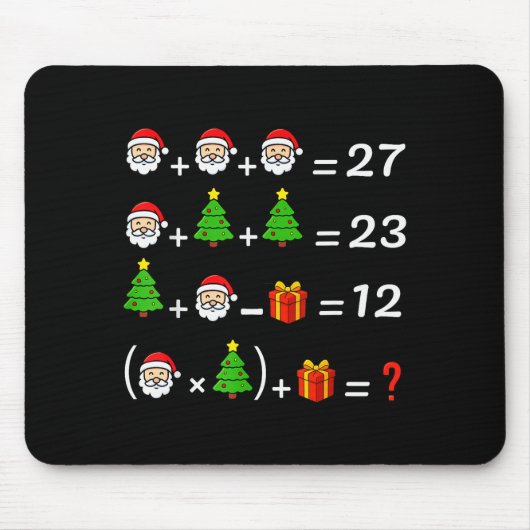 Funny 67 Meme Christmas Math Teacher Santa Six Sev Mousepad (Vorne)