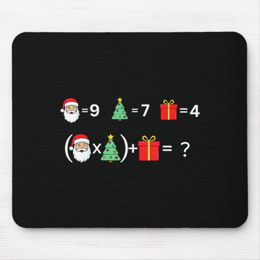 Funny 67 Meme Christmas Math Teacher Santa Six Sev Mousepad (Vorne)