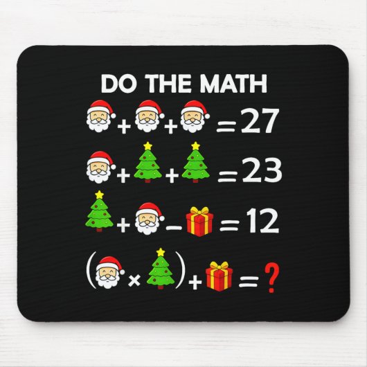 Funny 67 Meme Christmas Math Teacher Santa Six Sev Mousepad (Vorne)
