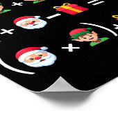 Funny 67 Meme Christmas Math Teacher Santa Six Sev Poster (Ecke)