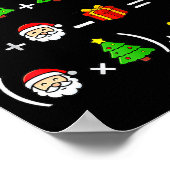 Funny 67 Meme Christmas Math Teacher Santa Six Sev Poster (Ecke)