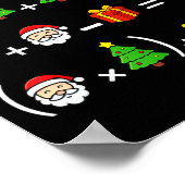 Funny 67 Meme Christmas Math Teacher Santa Six Sev Poster (Ecke)