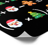 Funny 67 Meme Christmas Math Teacher Santa Six Sev Poster (Ecke)