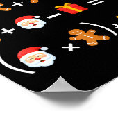 Funny 67 Meme Christmas Math Teacher Santa Six Sev Poster (Ecke)