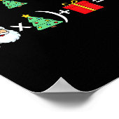 Funny 67 Meme Christmas Math Teacher Santa Six Sev Poster (Ecke)